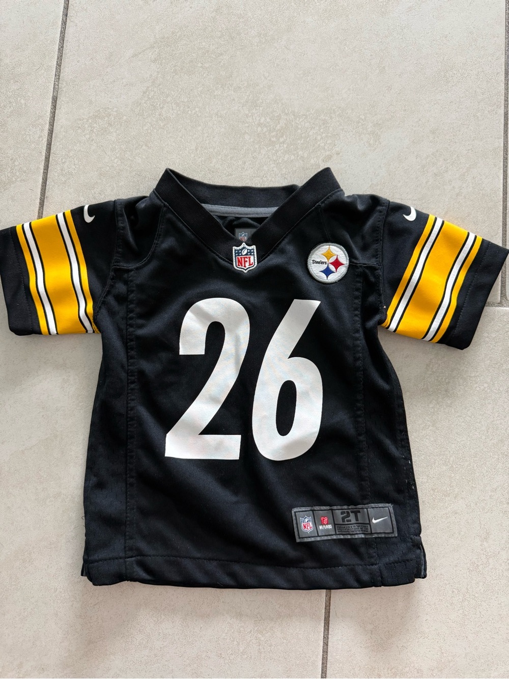 NFL Pittsburgh Steelers Black & Yellow Kids #26 Jersey